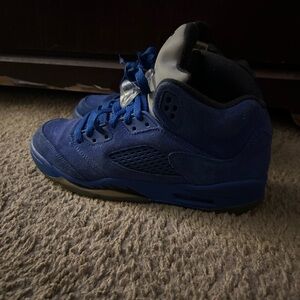 Retro Jordan 5 Blue Suede